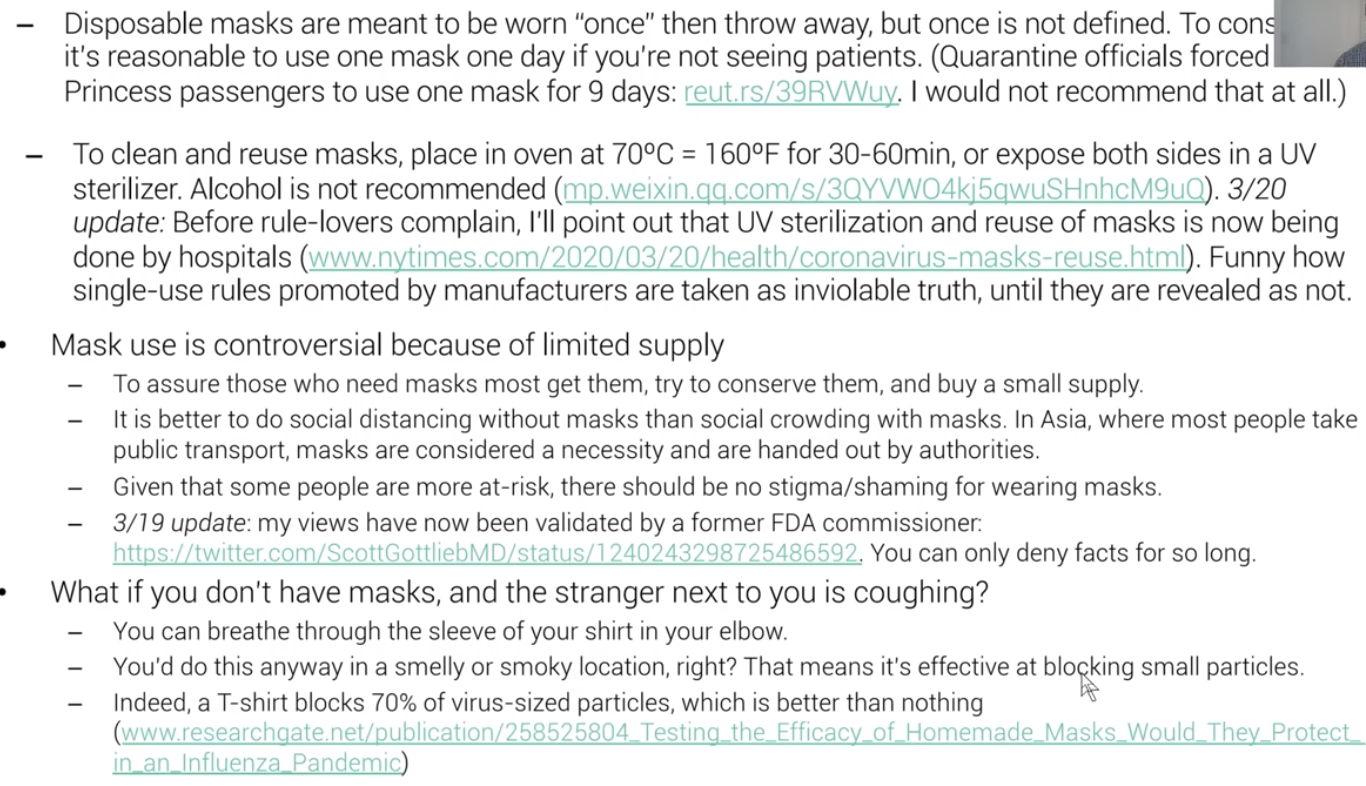 Notes on the DIY mask